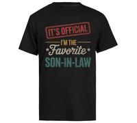 MAGITONE È Ufficiale Sono Il Figlio Prediletto T-Shirt A Maniche Corte da Uomo Nera da Uomo Male Black Tee Men Short Sleeve T-Shirt