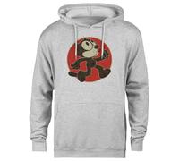 MAGITONE Felix Il Gatto Continua A Camminare Felpa con Cappuccio Grigia Unisex Pullover Senza Genere Unisex Grey Hoodie Genderless Pullover