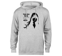 MAGITONE Francoise Hardy Una Francoise Hardy Felpa con Cappuccio Grigia Unisex Pullover Senza Genere Unisex Grey Hoodie Genderless Pullover