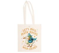 MAGITONE Frog Wizard Math Rocks Totebag Unisex Borsa Per La Spesa Beige Riutilizzabile Unisex Totebag Beige Shopping Sack Reusable