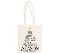 MAGITONE Gesù È La Ragione Totebag Unisex Borsa Per La Spesa Beige Riutilizzabile Unisex Totebag Beige Shopping Sack Reusable