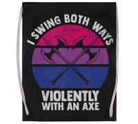 MAGITONE I Swing Both Ways Violently With An Axe Borsa Sportiva Nera Unisex Unisex Sport Bag Black Gym Sack