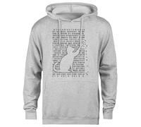 MAGITONE Il Gatto Sta Giocando con Il Codice Binario Felpa con Cappuccio Grigia Unisex Pullover Senza Genere Unisex Grey Hoodie Genderless Pullover