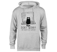 MAGITONE Io Sono del Supporto Tecnico Felpa con Cappuccio Grigia Unisex Pullover Senza Genere Unisex Grey Hoodie Genderless Pullover