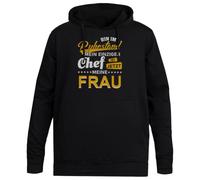 MAGITONE Io Sono Pensionato Mio Soltanto Capo Felpa con Cappuccio Nera Unisex Pullover Senza Genere Unisex Black Hoodie Men Women