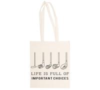 MAGITONE La Vita È Piena Di Scelte Importanti Totebag Unisex Borsa Per La Spesa Beige Riutilizzabile Unisex Totebag Beige Shopping Sack Reusable