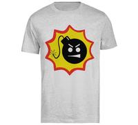 MAGITONE Logo della Bomba Serious Sam T-Shirt A Maniche Corte da Uomo Grigio Tee da Uomo Unisex Black Tee Baggy Oversized T-Shirt