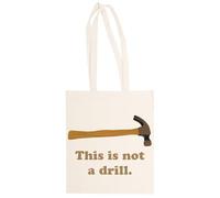 MAGITONE Martello - Questo Non È Un Trapano Totebag Unisex Borsa Per La Spesa Beige Riutilizzabile Unisex Totebag Beige Shopping Sack Reusable