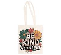 MAGITONE Meme Sii Gentile 6-7 Giorni A Settimana Totebag Unisex Borsa Per La Spesa Beige Riutilizzabile Unisex Totebag Beige Shopping Sack Reusable