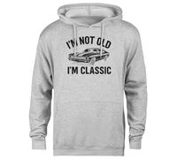 MAGITONE Non Sono Una Vecchia Macchina Felpa con Cappuccio Grigia Unisex Pullover Senza Genere Unisex Grey Hoodie Genderless Pullover
