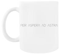 MAGITONE Per Aspera Ad Astra Tazza Da Caffè Bianca Tazza Da Tè In Ceramica White Coffee Mug Ceramic Tea Cup