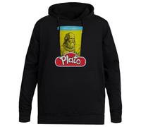 MAGITONE Platone Play Doh Filosofia Gioco di Parole Felpa con Cappuccio Nera Unisex Pullover Senza Genere Unisex Black Hoodie Men Women