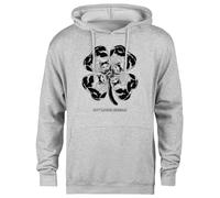 MAGITONE Portafortuna Gatto Felpa con Cappuccio Grigia Unisex Pullover Senza Genere Unisex Grey Hoodie Genderless Pullover