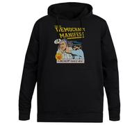 MAGITONE Questa È La Democrazia Manifesta Felpa con Cappuccio Nera Unisex Pullover Senza Genere Unisex Black Hoodie Men Women