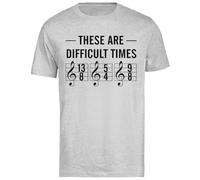 MAGITONE Questi Sono Tempi Difficili T-Shirt A Maniche Corte da Uomo Grigio Tee da Uomo Unisex Black Tee Baggy Oversized T-Shirt
