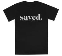 MAGITONE Salvato di Gesù Dio Maglietta A Maniche Corte per Bambini Black Tee Kids Black Tee Children Short Sleeve T-Shirt