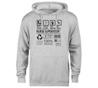 MAGITONE Supervisore Infermieristico Felpa con Cappuccio Grigia Unisex Pullover Senza Genere Unisex Grey Hoodie Genderless Pullover