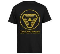 MAGITONE Trioptimum Logo Inspired By System Shock T-Shirt Nera Maschile Manica Corta Male Black Tee Men Short Sleeve T-Shirt