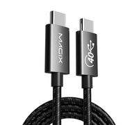 Magix Cavo USB C 100W 1M Nero, Ricarica Rapida PD 5A, Velocità di trasferimento Dati 40Gbps, 8K 60Hz, Thunderbolt 4, Compatibile con Macbook Pro/Air, iPad Pro 2021/Air 5, Galaxy S23/S22, Pixel, etc.