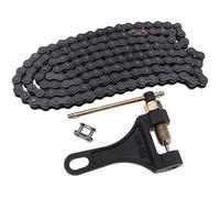 Magkowar Catena 420 132 maglie con collegamento Master Link + interruttore catena per moto da 110 cc 125 cc Dirt Pit Bike ATV