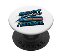Maglev Train Physics Humor Gravity chiamato ho rifiutato la scienza PopSockets PopGrip Adesivo