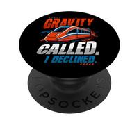 Maglev Train Physics Humor Gravity chiamato ho rifiutato la scienza PopSockets PopGrip Adesivo