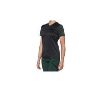100% Ridecamp Maglia da donna per bicicletta a maniche corte, nero-bianco, taglia M per donne