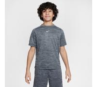 Maglietta per ragazzi Nike Boys Multi Dri-FIT Short-Sleeve Top - black/lt smoke grey/white - Grigio