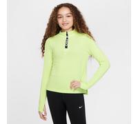Maglia a manica lunga con zip a metà lunghezza Dri-FIT Nike Pro - Bambina/Ragazza - Giallo M