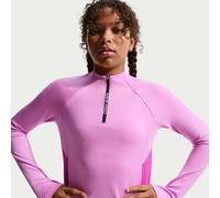 Maglia a manica lunga con zip a metà lunghezza Nike Pro Dri-FIT - Ragazza - Viola XL