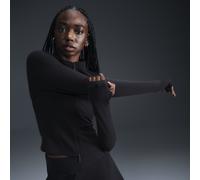 Nike Training - Zenvy - Top nero a maniche lunghe con zip S