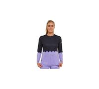 Maglia a manica lunga race donna nero viola