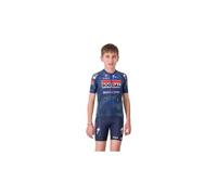 Maglia a maniche corte castelli aero kid soudal quickstep blu per bambini