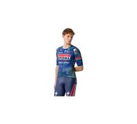 Maglia a maniche corte castelli aero race 8s soudal quickstep blu da uomo