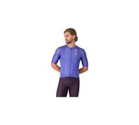 Maglia a maniche corte castelli drittone viola da uomo