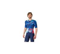 Maglia a maniche corte castelli wolfpack rave 8s uomo blu rosso
