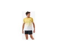 Maglia a maniche corte compressport performance yellow grey da uomo