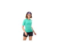 Maglia a maniche corte compressport trail racing postural blu da donna