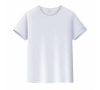 Maglia a maniche corte da bicicletta, semplice, maglietta per ragazzi e ragazze, unisex, per bambini, girocollo, per bambini, a maniche corte, bianco, 4-5 Anni