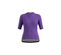 Maglia a maniche corte da ciclismo donna odlo essential 1 2 zip viola