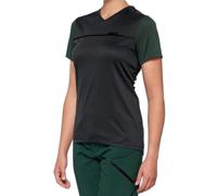 Maglia a manica corta 100 ridecamp charcoal grey forest green da donna