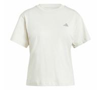 Maglia a Maniche Corte Donna Adidas Essentials Small Logo Bianco Beige