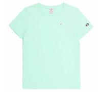 Champion Legacy Icons W-Small Script Logo S/S Crewneck T-Shirt, Azzurro Pastello, S Donna