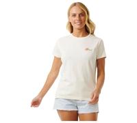 Maglia a Maniche Corte Donna Rip Curl Wild Bloom Bianco