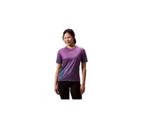 Maglia a maniche corte endura singletrack print viola da donna