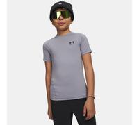 Maglia a maniche corte HeatGear® Armour da ragazzo Acciaio / Nero YMD (137 - 149 cm)