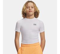 Under Armour HeatGear Armour 1361723 - Maglia a Maniche Corte, da Ragazzo, Colore: Bianco