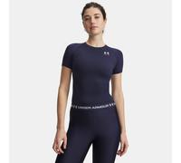 Maglia a maniche corte HeatGear® Compression da donna Midnight Blu Marino / Bianco M
