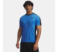 Maglia a maniche corte HeatGear® Wordmark da uomo Blu Atlantis / Nero / Nero XXL