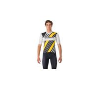 Maglia a maniche corte heritage castelli uomo nero bianco giallo